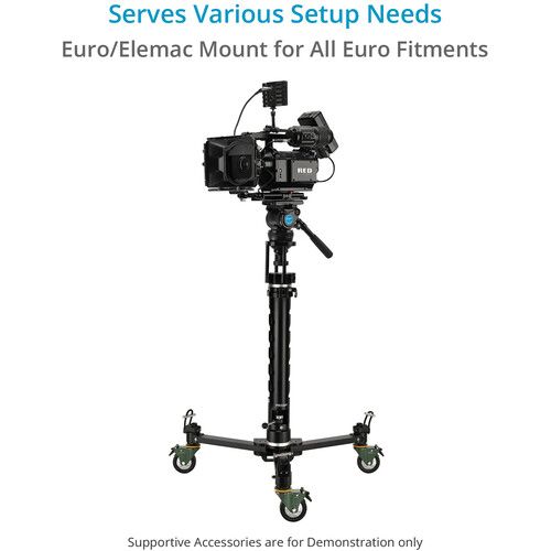 프로 Proaim Agile Heavy-Duty Floor & Track Studio Dolly for Spiked Tripods