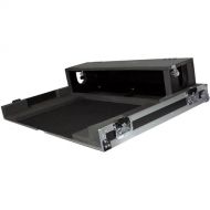 ProX Heavy-Duty Flight Case with Doghouse and Wheels for Yamaha TF3 Studio Mixer Console (Silver on Black)