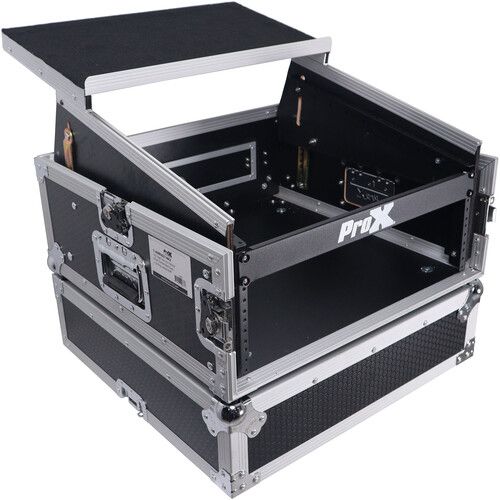 프로 ProX Mixer DJ Combo Flight Case with Laptop Shelf (Black)