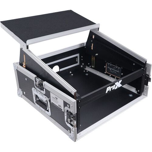 프로 ProX Mixer DJ Combo Flight Case with Laptop Shelf (Black)