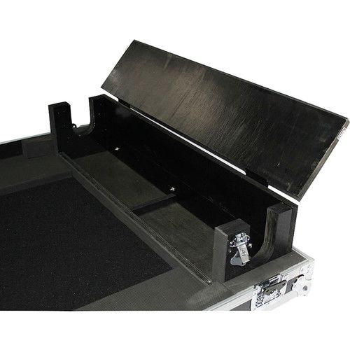 프로 ProX Heavy-Duty Flight Case with Doghouse and Wheels for Yamaha TF5 Studio Mixer Console (Silver on Black)