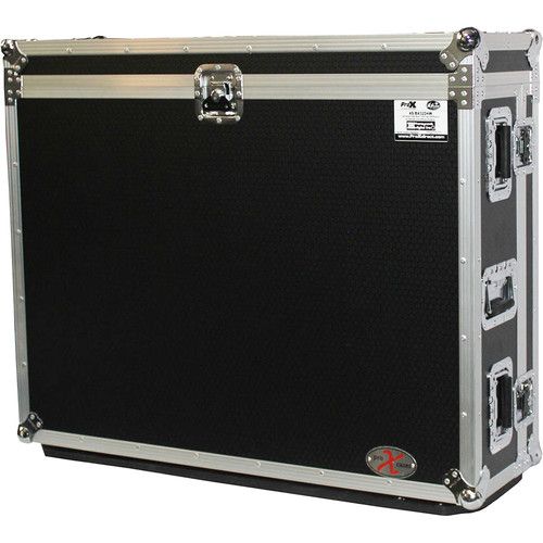 프로 ProX Heavy-Duty Flight Case with Doghouse and Wheels for Yamaha TF5 Studio Mixer Console (Silver on Black)