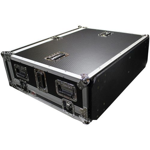 프로 ProX Flight Case with Doghouse and Wheels for Yamaha CL3 Mixer (Silver-on-Black)