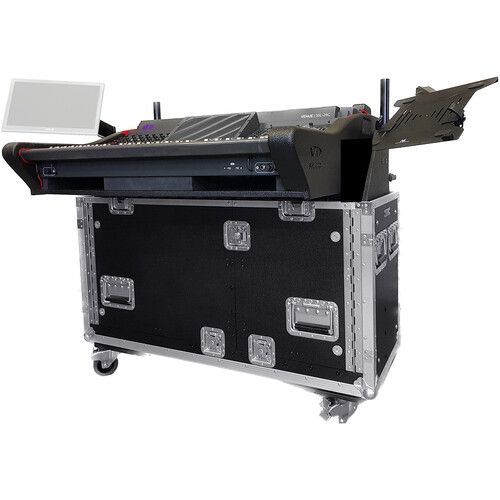 프로 ProX ZCASE Flip-Ready Easy Retracting Hydraulic Lift Case for Avid VENUE | S6L with 2x2 RU Detachable Case