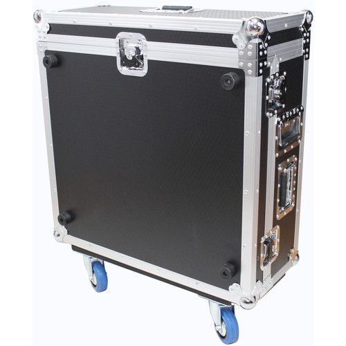 프로 ProX Flight Case with Doghouse and Wheels for Yamaha CL5 Mixer (Silver on Black)