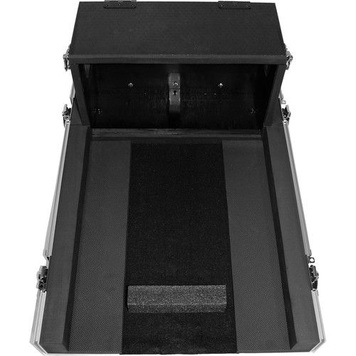 프로 ProX Heavy-Duty Flight Case with Doghouse and Wheels for Yamaha QL1 Studio Mixer Console (Silver on Black)