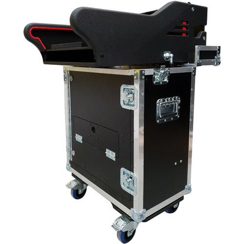 프로 ProX Hydraulic Lift Case for Midas M32R with 1 RU Under Console (Silver on Black)