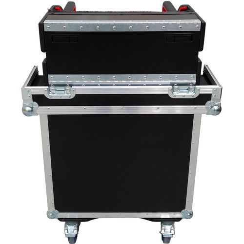 프로 ProX Hydraulic Lift Case for Midas M32R with 1 RU Under Console (Silver on Black)