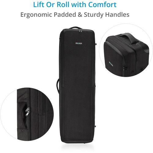 프로 Proaim Professional Cube Rolling Travel Case for 3 C-Stands