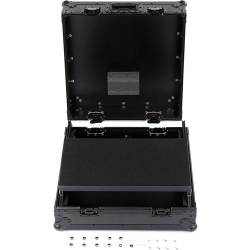 프로 ProX XS-19MIXLTBL 10U Top-mount 19-inch Slanted DJ/Mixer Case with Removable Laptop Shelf - Black