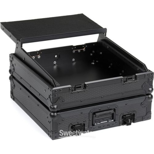 프로 ProX XS-19MIXLTBL 10U Top-mount 19-inch Slanted DJ/Mixer Case with Removable Laptop Shelf - Black
