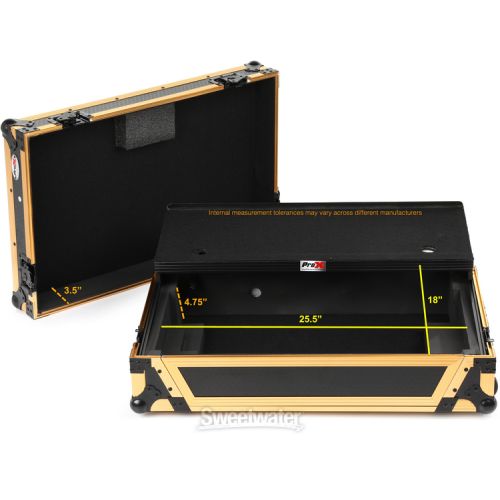 프로 ProX XS-RANE ONE WLT FGLD ATA Flight Case for Rane One DJ Controller - Gold on Black