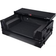 ProX XS-FLX102U WLTBL LED Flight Case for Pioneer DJ DDJ-FLX10 DJ Controller with Laptop Shelf and LED Lighting - 2U, Black