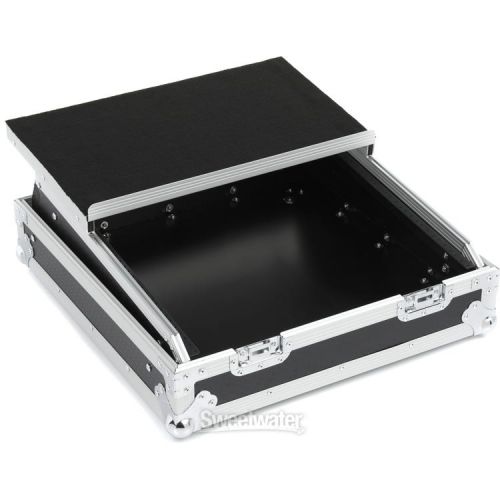 프로 ProX XS-19MIXLT 10U Top-mount 19-inch Slanted DJ/Mixer Case with Removable Laptop Shelf