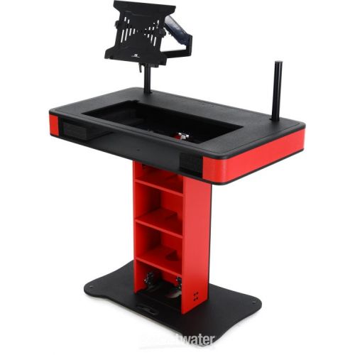 프로 ProX XZF-DJCT-RB-CASE DJ Podium with Two Road Cases - Red/Black