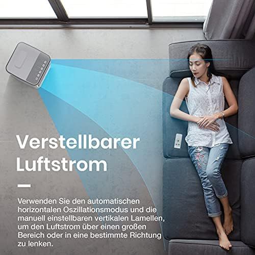 프로 Pro Breeze 5 Liter Mobiler Luftkuehler mit 4 Betriebsarten, 3 Geschwindigkeitsstufen, LED Anzeige + Fernbedienung | Klimagerat mit Wasserkuehlung, Ventilator, Luftbefeuchtung und Na