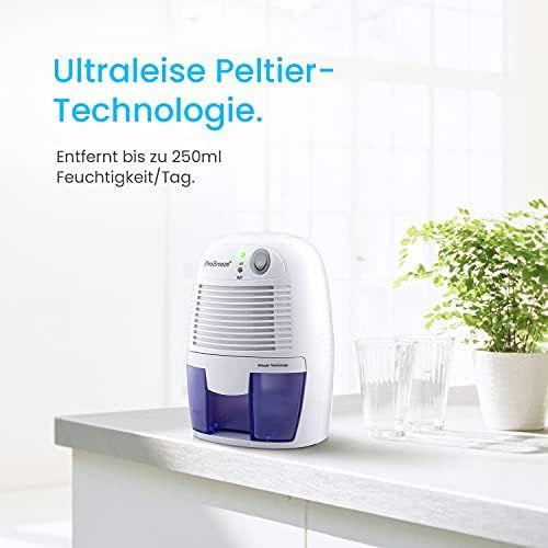 프로 Pro Breeze 500ml kompakter und tragbarer Mini Luftentfeuchter gegen Feuchtigkeit, Schmutz und Schimmel zu Hause, in der Kueche, im Schlafzimmer, Wohnwagen, Buero und Garage