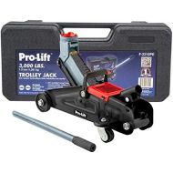 Pro-LifT F-2315PE Grey Hydraulic Trolley Jack Car Lift with Blow Molded Case-3000 LBS Capacity