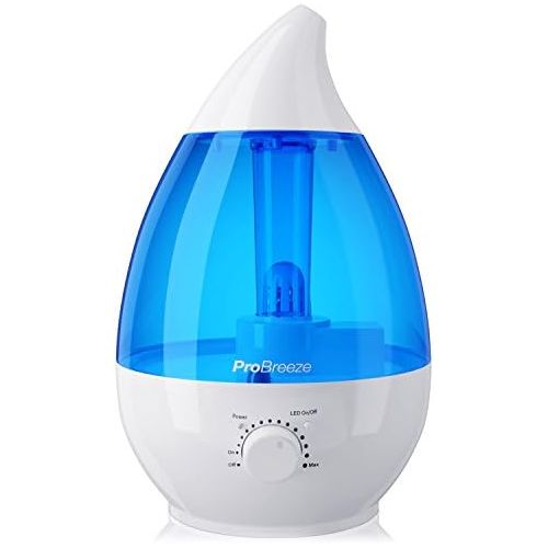 프로 Pro Breeze 3,8L Ultraschall-Luftbefeuchter mit hoher Wassertankkapazitat, Aroma Duftoel Diffusor, Keramik Filter, LED Nachtlicht und automatischer Abschaltung - ideal fuer Schlafzim