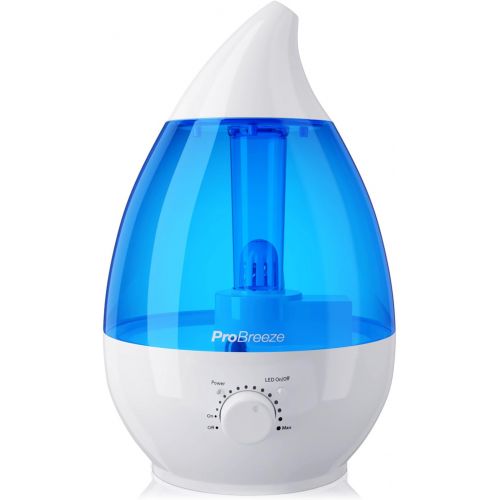 프로 Pro Breeze 3,8L Ultraschall-Luftbefeuchter mit hoher Wassertankkapazitat, Aroma Duftoel Diffusor, Keramik Filter, LED Nachtlicht und automatischer Abschaltung - ideal fuer Schlafzim