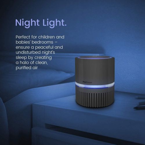 프로 Pro Breeze Mini Air Purifier Hepa - Small Air Purifier with True HEPA Filter & Night Light - Desktop Air Purifiers for Bedroom, Room, Home Office