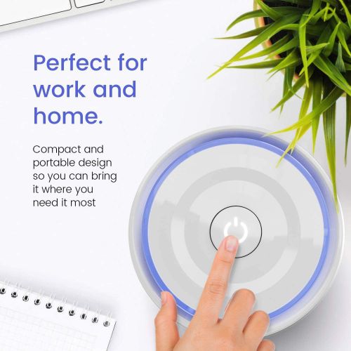 프로 Pro Breeze Mini Air Purifier Hepa - Small Air Purifier with True HEPA Filter & Night Light - Desktop Air Purifiers for Bedroom, Room, Home Office