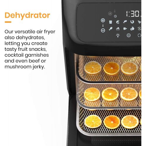 프로 Pro Breeze 12.7 Quart Air Fryer Oven - Large Air Fryer Toaster Oven, 12 Cooking Modes including Rotisserie & Food Dehydrator, 19 Accessories