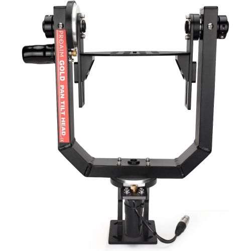 프로 PROAIM 9ft Jib Arm + PROAIM Gold Camera Pan Tilt Head with 12V Joystick Control for DSLR Video Camera up to 8kg/17.6lb Adapts Fluid Camera Head, Pan Tilt, DJI Ronin Gimbals (P-9-PT