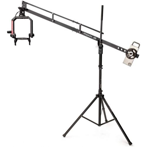 프로 PROAIM 9ft Jib Arm + PROAIM Gold Camera Pan Tilt Head with 12V Joystick Control for DSLR Video Camera up to 8kg/17.6lb Adapts Fluid Camera Head, Pan Tilt, DJI Ronin Gimbals (P-9-PT