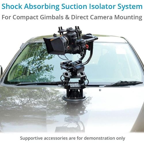 프로 PROAIM Solo 8 Suction Camera Vibration Isolator Car/Vehicle Wire Mount for 3-Axis Camera Gimbals Customizable Cable System with Gripper, Payload 5-20kg/11-44lb (VI-Solo-8)