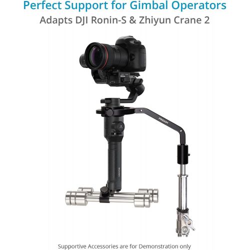 프로 PROAIM Gimbal Brace Mount for S / Zhiyun-Tech Crane 2 Gimbal Camera Stabilizers & Steadycam Arm Vest Adjustable 15mm Rod System with Counter Weights for Balancing (P-GMBC-01)