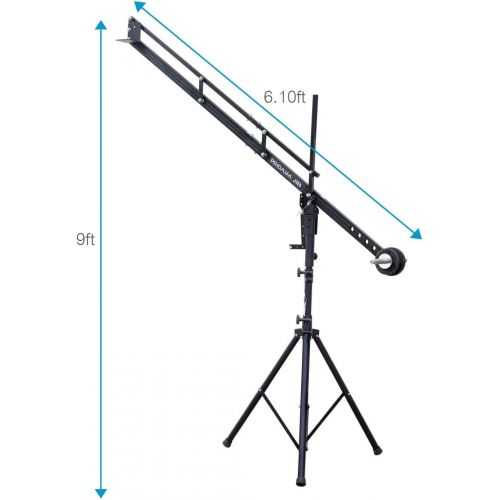 프로 PROAIM 9ft Jib Arm for DSLR Video Camera up to 8kg/17.6lb with Professional Motorized Jr. Pan Tilt Head Adapts Fluid Camera Head, Pan Tilt, DJI Ronin Gimbals for Tripod with 1.25 i