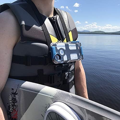 프로 ProShot Touch - Waterproof Case Compatible with iPhone 8 Plus,7 Plus, and 6 Plus, Compatible with All GoPro Mounts. Perfect Diving Case for Swimming Snorkel (12-Month Protection Pl