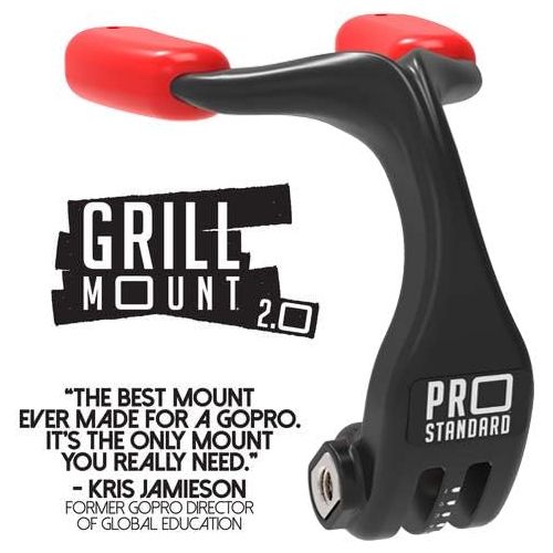 프로 Pro Standard Grill Mount 2. 0 - The Best Mouth Mount Compatible with GoPro Cameras (Black/red)…