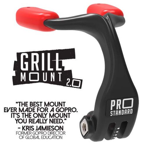 프로 Pro Standard Grill Mount 2. 0 - The Best Mouth Mount Compatible with GoPro Cameras (Black/red)…
