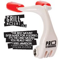 Pro Standard Grill Mount 2. 0 - The Best Mouth Mount Compatible with GoPro Cameras (White/red)
