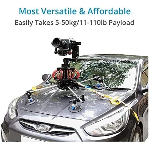 프로 PROAIM Nova Vibration Isolator Car/Vehicle Wire Mount for 3-Axis Camera Gimbals, Customizable Cable System, Payload 5-50kg/11-110lb Adapts Mitchell & 3/8” Gear