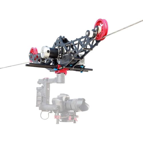 프로 PROAIM Sky-Walker Cinema CableCam System for 3-Axis Camera Gimbals ? Professional Hi-Quality Video Equipment, Payload - 10kg/22lb, Cable CAM & Flight Case PSWCC10