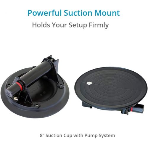 프로 PROAIM Solo 8 Suction Camera Vibration Isolator Car/Vehicle Wire Mount for 3-Axis Camera Gimbals Customizable Cable System with Gripper, Payload 5-20kg/11-44lb (VI-Solo-8)