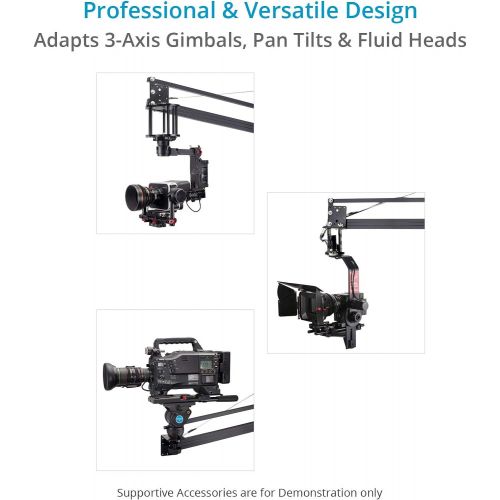 프로 PROAIM 14ft Crane Jib Arm for DSLR Video Camera up to 8kg/17.6lb Adapts Fluid Camera Head, Pan Tilt, 3-Axis Gimbals for Tripod with 1.25” Pipe/Mast for Studio Film TV Productions +