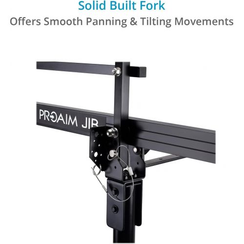 프로 PROAIM 9ft Jib Arm for DSLR Video Camera up to 8kg/17.6lb Adapts Fluid Camera Head, Pan Tilt, Gimbals for Tripod with 1.25 inch Pipe/Mast Best Travel-Friendly Crane + Bag (P-9)