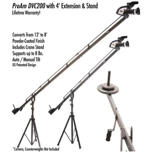 프로 ProAm USA 8 ft to 12 ft Orion DVC200 Camera Crane Jib Full Production Package Kit