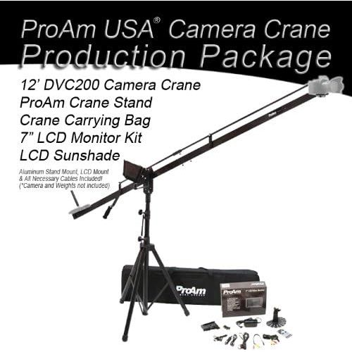 프로 ProAm USA 8 ft to 12 ft Orion DVC200 Camera Crane Jib Full Production Package Kit