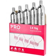PRO BIKE TOOL 16g Threaded CO2 Cartridges - for All CO2 Bike Tire Inflators with Threaded Connection - Quick Air Refill for Bicycle Tires - Cartridge for CO2 Pump - Road or MTB Bikes.