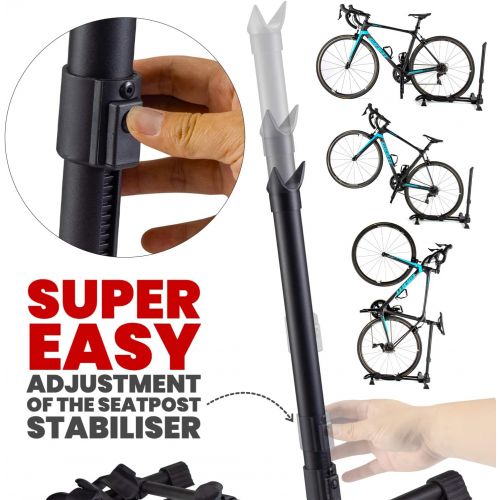 프로 PRO BIKE TOOL Vertical Upright Bicycle Floor Stand - Freestanding Indoor Bike Storage Rack for Garage or Apartment - Compatible with Tire Widths of up to 2.3 and Wheel Sizes up to