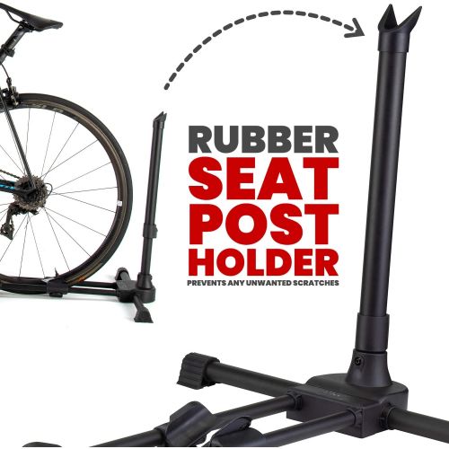 프로 PRO BIKE TOOL Vertical Upright Bicycle Floor Stand - Freestanding Indoor Bike Storage Rack for Garage or Apartment - Compatible with Tire Widths of up to 2.3 and Wheel Sizes up to