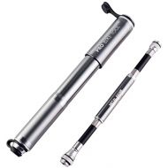 PRO BIKE TOOL Bike Pump with Gauge Fits Presta and Schrader - Accurate Inflation - Mini Bicycle Tire Pump for Road, Mountain and BMX Bikes, High Pressure 100 PSI, Includes Mount Ki