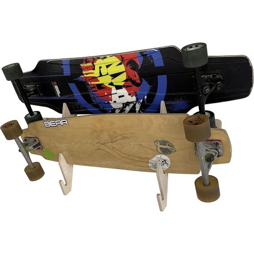 프로 Pro Board Racks Longboard Wall Rack Mount - Holds 2 Boards