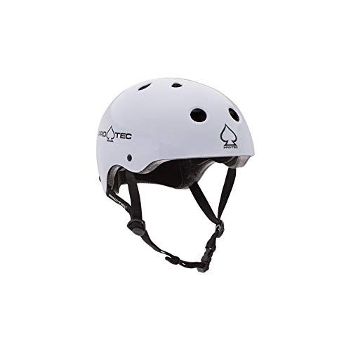 프로 Performance Pro Tec Classic Certified BMX Helmet Medium Gloss White