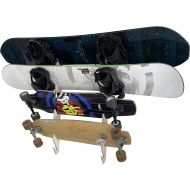 Pro Board Racks Longboard Wall Rack Mount - Holds 4 Boards